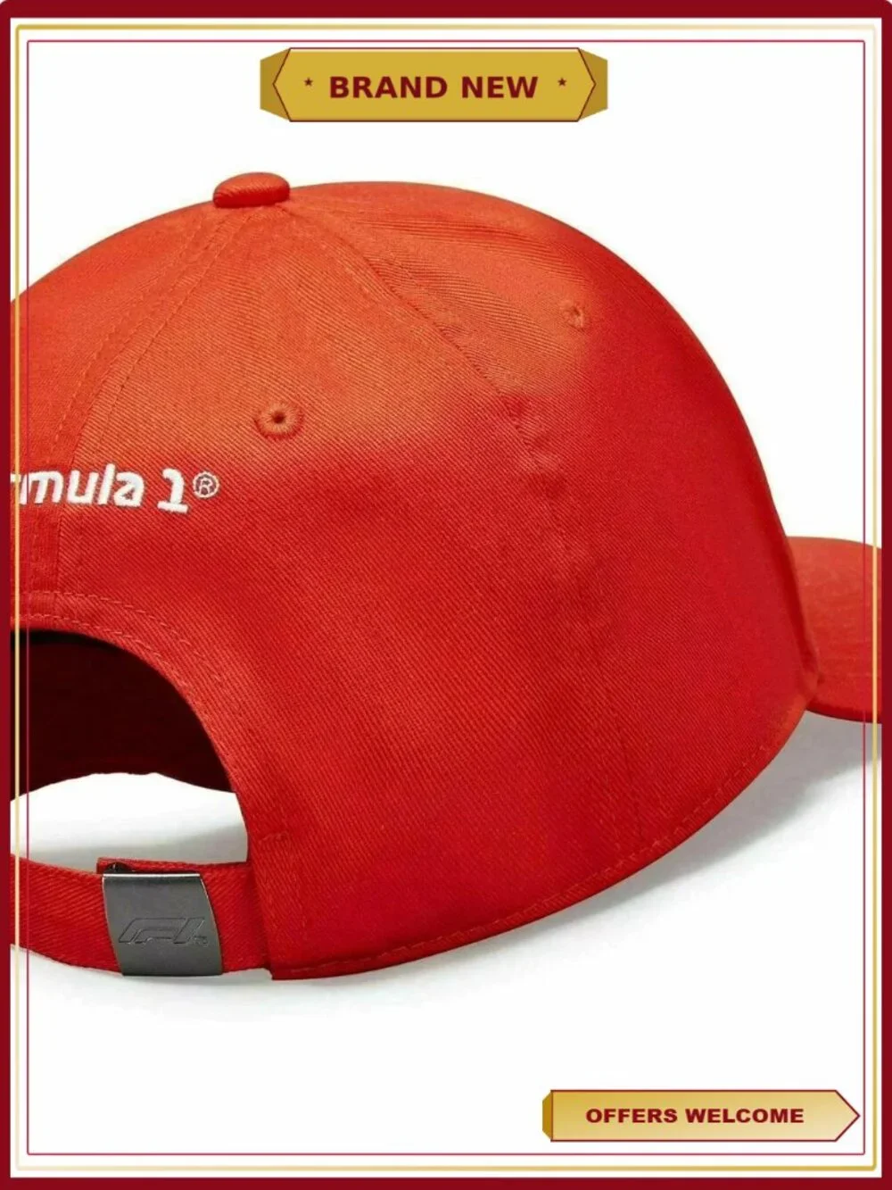 F1 Formula 1 Unisex Large Logo Baseball Cap 100% Cotton Adjustable